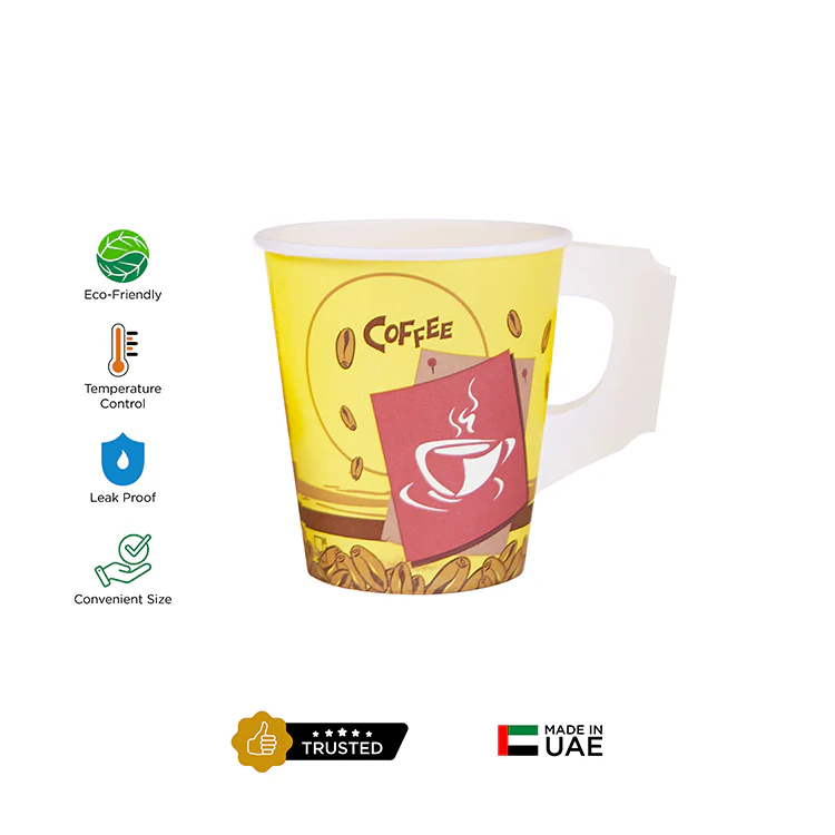 1000 Pieces 7 Oz Printed Single Wall Paper Cups With Handle - Image 9