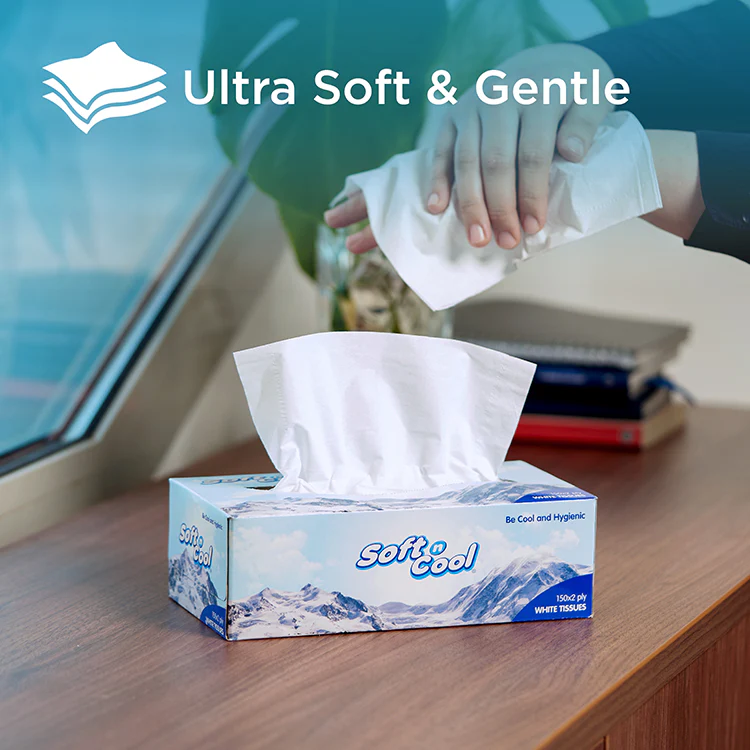 5+1  Boxes Soft n Cool Facial Tissue 150 Sheets x 2 Ply - Image 5