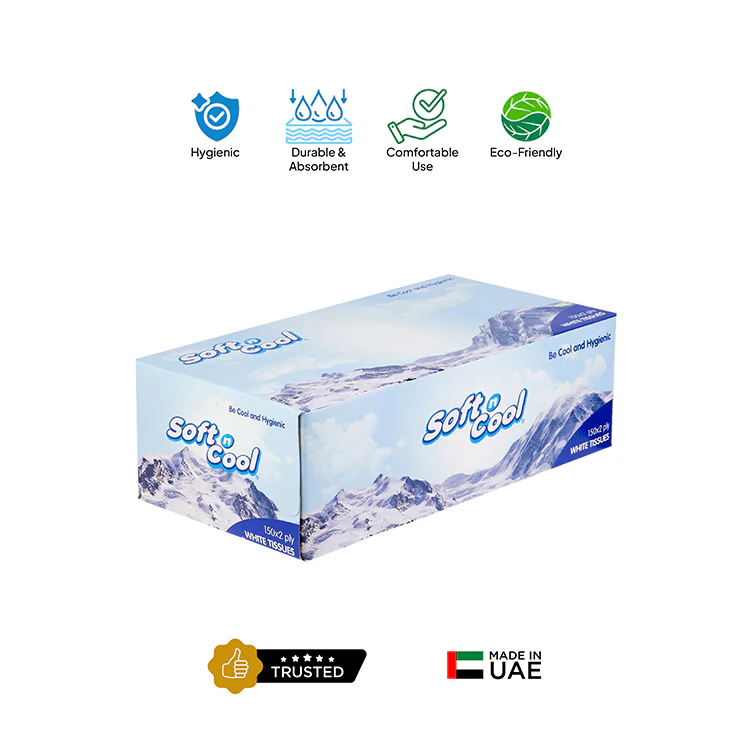 5+1  Boxes Soft n Cool Facial Tissue 150 Sheets x 2 Ply - Image 7