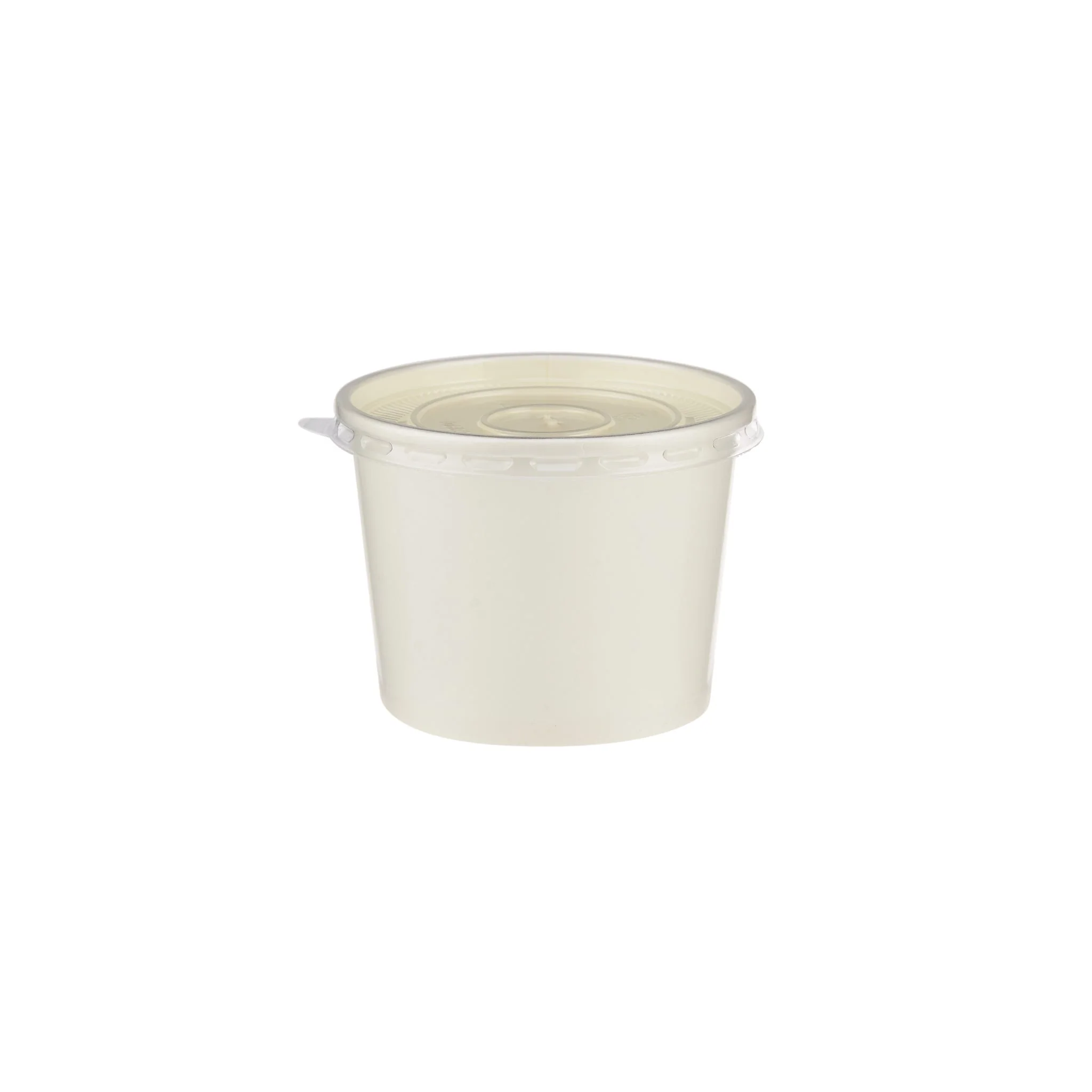 5 Pieces Paper Soup Bowl White with Lid - Image 3