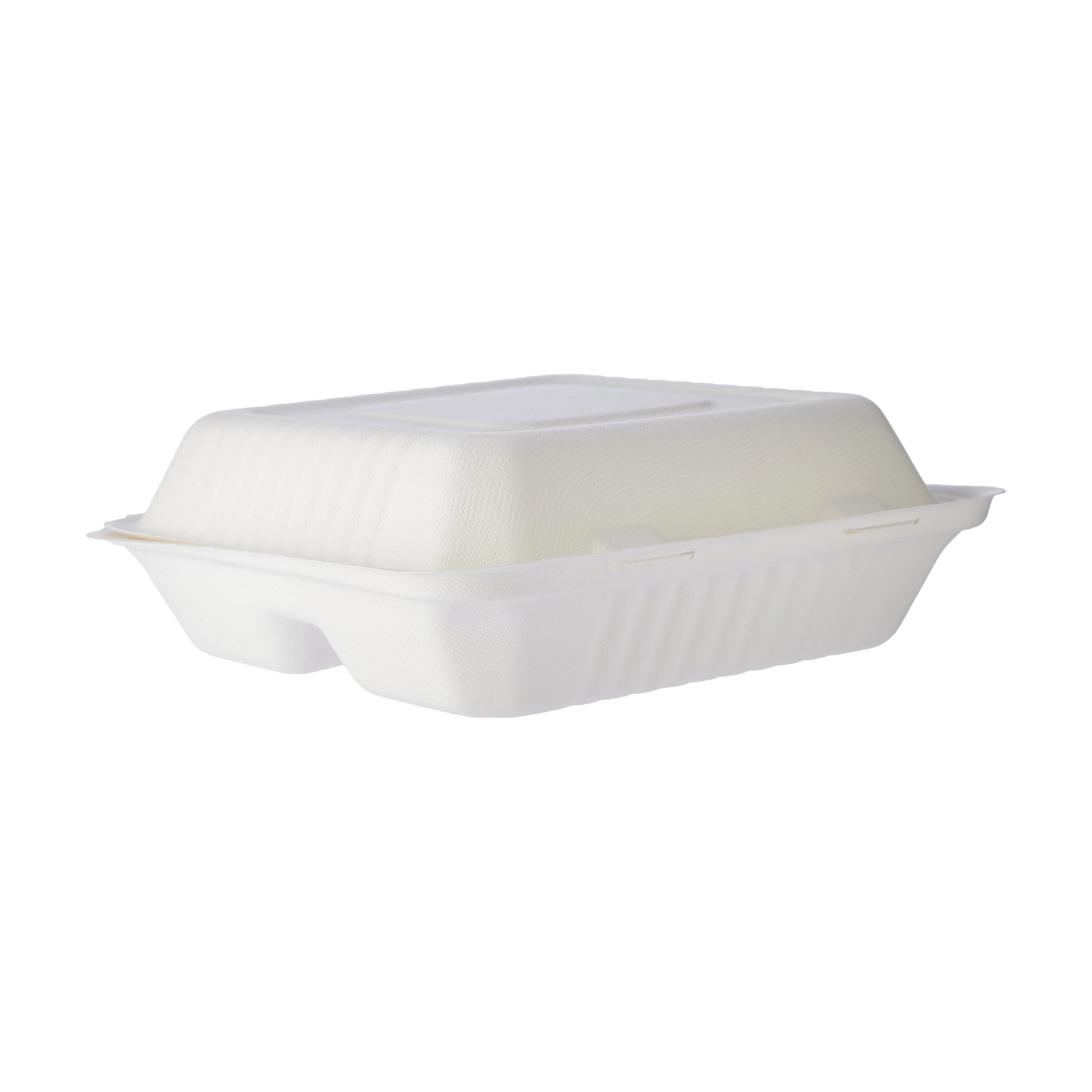 Bio Degradable Lunch Box In 3 Compartment 5 Pieces - Image 3