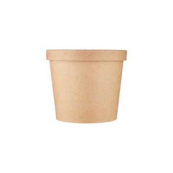 Kraft Paper Noodle Bowl with Kraft Lid 5 Pieces - Image 8