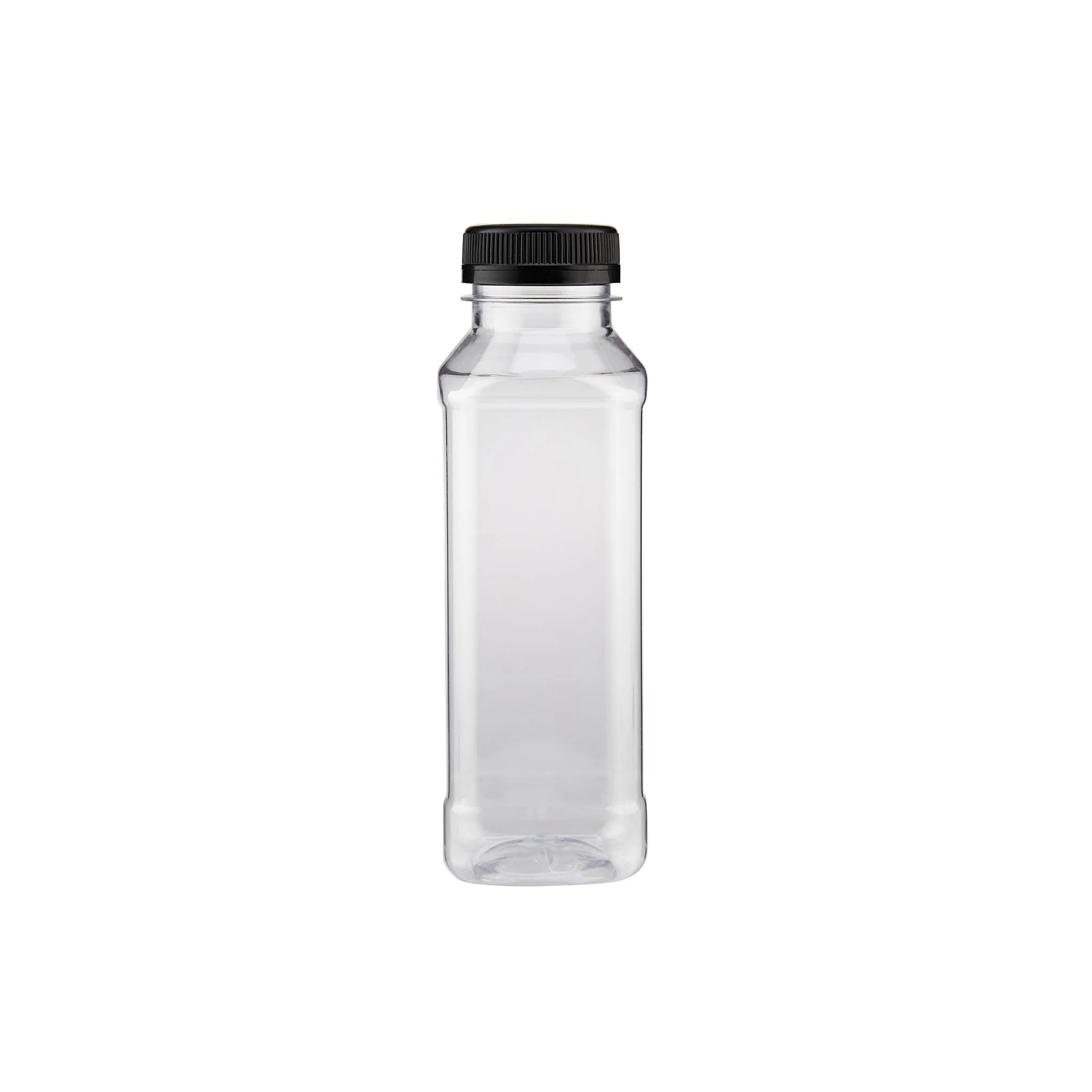 Plastic Square Bottle With Black Cap - Image 5