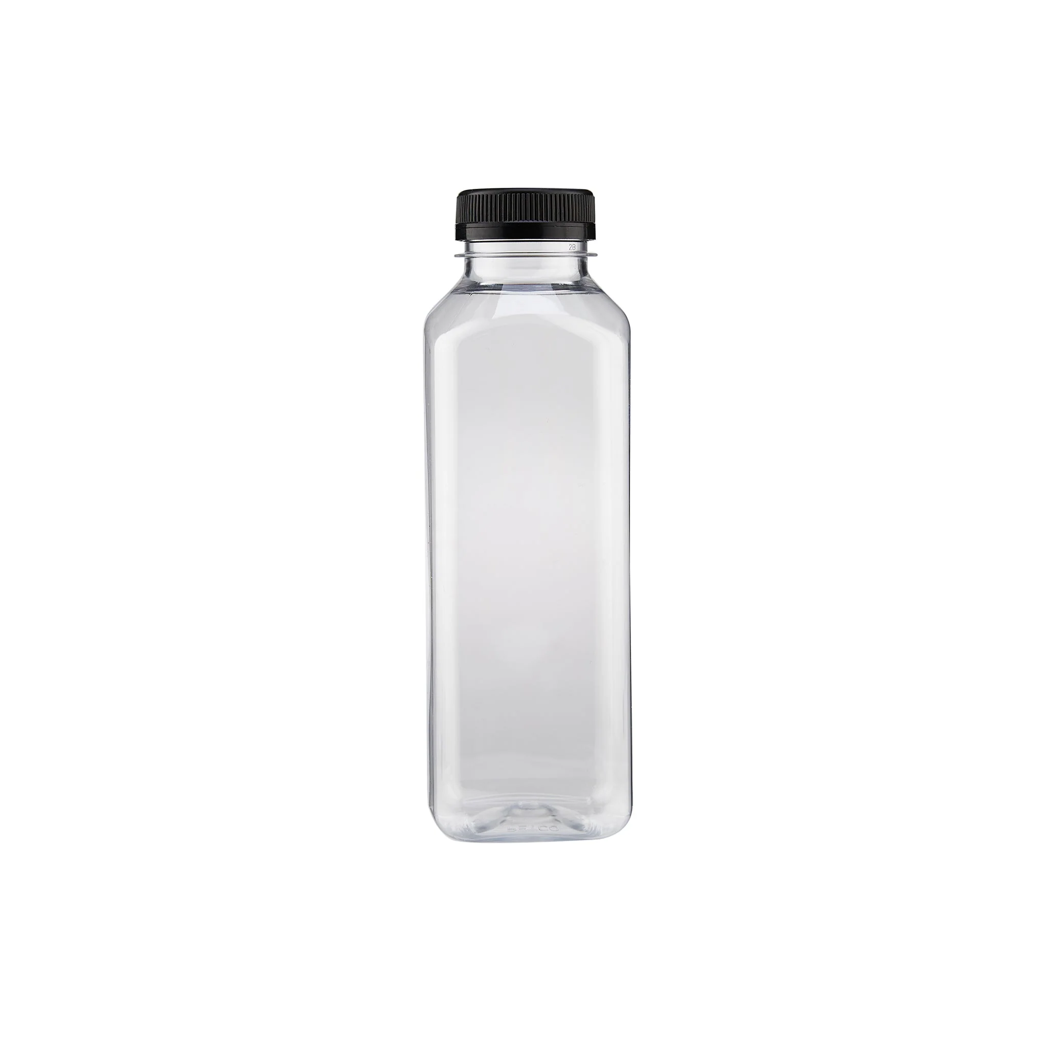 Plastic Square Bottle With Black Cap - Image 7